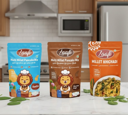 Laafi millet pancake vanilla, millet pancake chocolate, millet khichadi  | Each 200g | (Pack of 3)