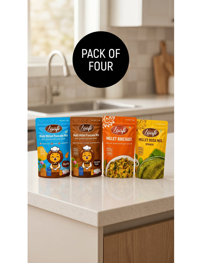 Special Offer - Multi Millet Pack of 4 (Vanilla + Chocolate + Khichadi + Dosa Mix)