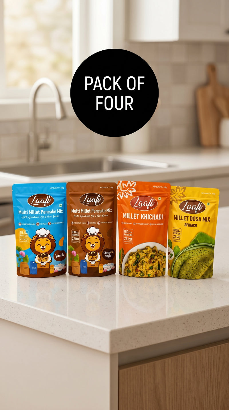 Special Offer - Multi Millet Pack of 4 (Vanilla + Chocolate + Khichadi + Dosa Mix)