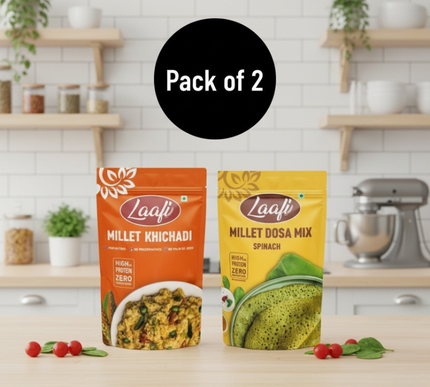 Laafi Combo Of Millet Khichadi & Millet Spinach Dosa Mix |